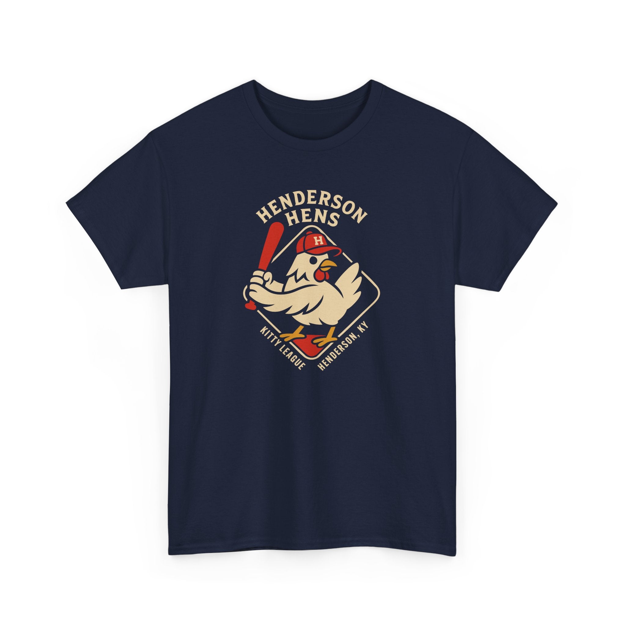Henderson Hens T-Shirt (Heavyweight) - Vintage Defunct Baseball Teams