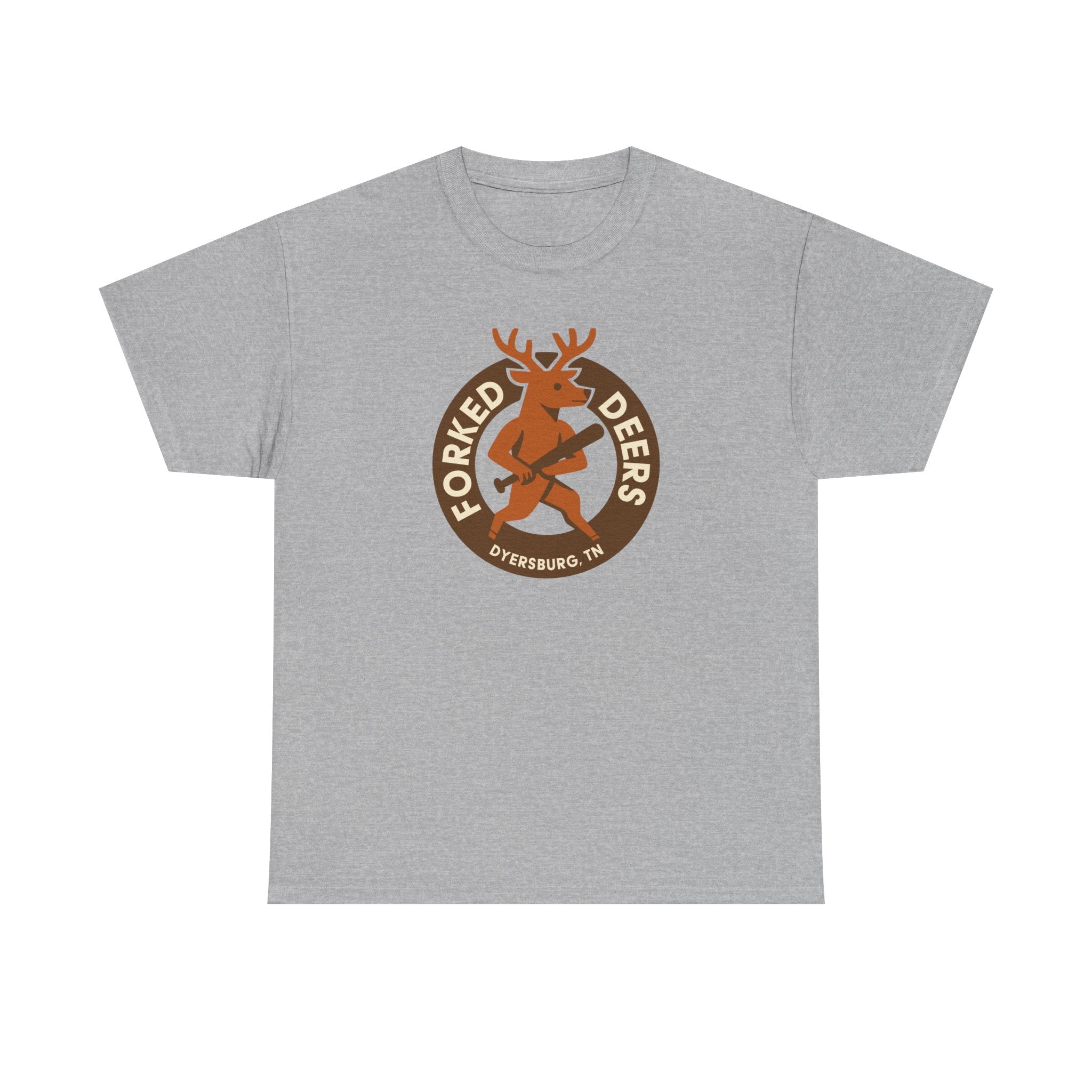 Dyersburg Forked Deers T-Shirt (Heavyweight) - Vintage Defunct Baseball Teams