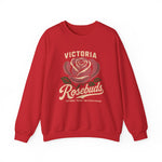 Victoria Rosebuds Crewneck Sweatshirt - Vintage Defunct Baseball Teams - Texas