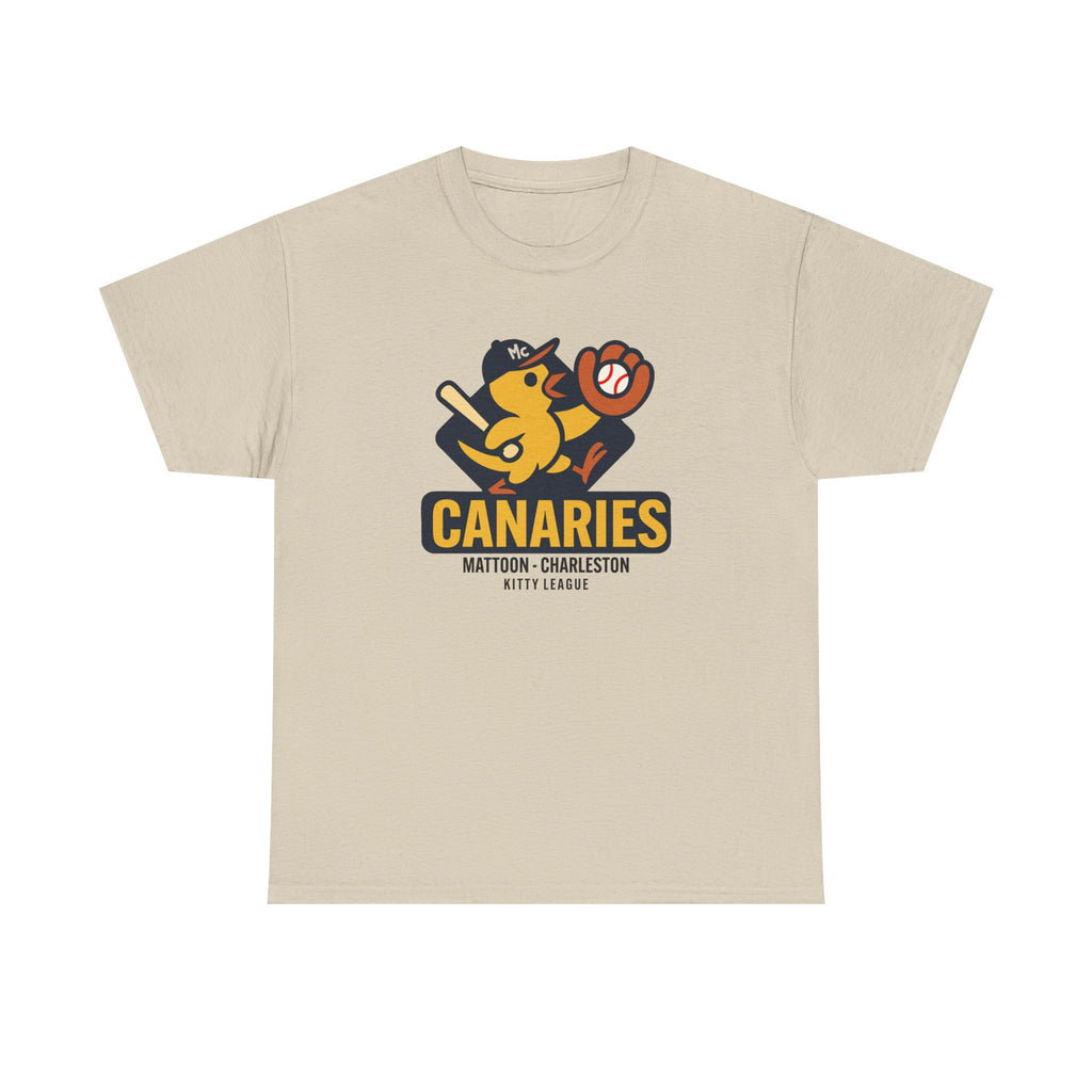 Mattoon-Charleston Canaries T-Shirt (Heavyweight) - Vintage Defunct Baseball Teams