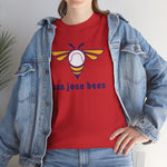 San Jose Bees 1980s Style T-Shirt (Heavyweight) - Vintage Defunct Baseball Teams - California