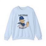 Las Vegas Wranglers Crewneck Sweatshirt - Vintage Defunct Baseball Teams - Nevada