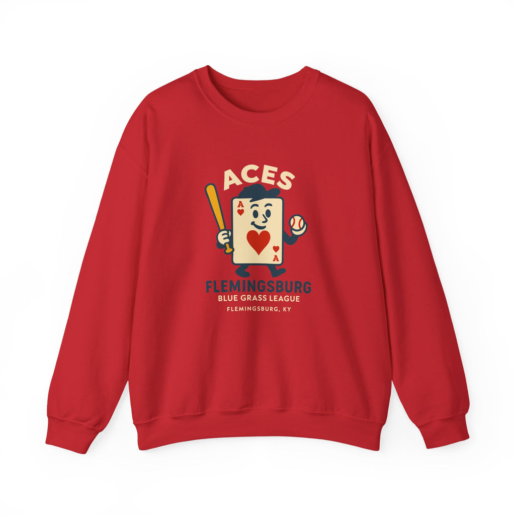 Flemingsburg Aces Crewneck Sweatshirt - Vintage Defunct Baseball Teams