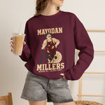 Mayodan Millers Crewneck Sweatshirt - Vintage Defunct Baseball Teams - North Carolina