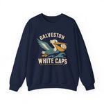 Galveston White Caps Crewneck Sweatshirt - Vintage Defunct Baseball Teams - Texas