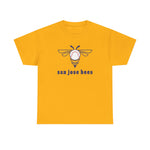 San Jose Bees 1980s Style T-Shirt (Heavyweight) - Vintage Defunct Baseball Teams - California