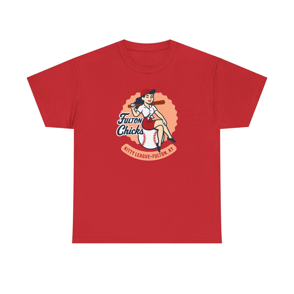 Fulton Chicks T-Shirt (Heavyweight) - Vintage Defunct Baseball Teams