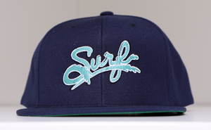 Atlantic City Surf Script Baseball Snapback Hat
