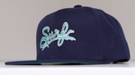Atlantic City Surf Script Baseball Snapback Hat