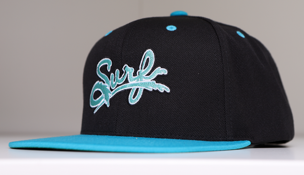Atlantic City Surf Script Baseball Snapback Hat